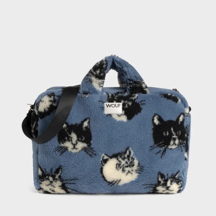 Sac week end wouf motif chat