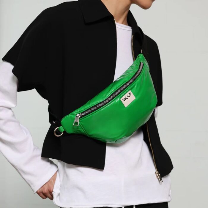 Banane wouf doudoune brillante verte