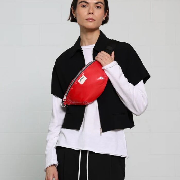 Sac Banane rouge brillante de wouf