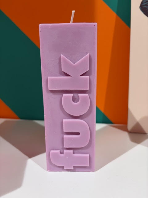 Bougie originale et décalé au message Fuck