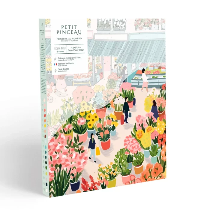Peinture numéro Flower Market Petit Pinceau